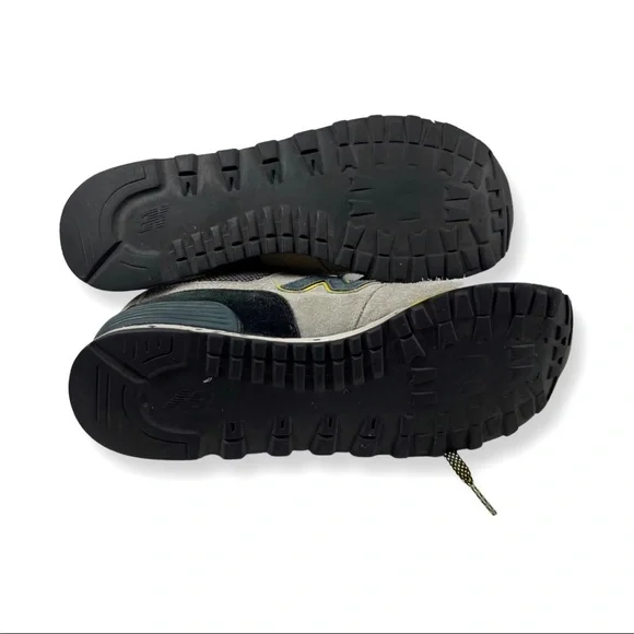 New Balance Mens ML574AT D Classic Running Gray Navy Yellow Sneaker Shoes 8.5 - Picture 13 of 14